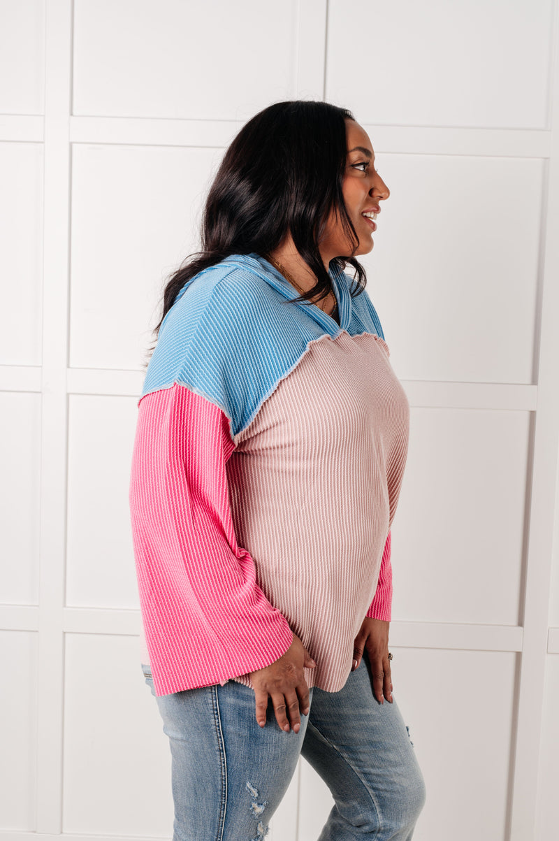 Hazel Blues® |  A-Tisket A-Tasket Color Block Pullover