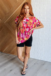 Hazel Blues® |  Flit About Floral Top in Pink