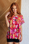 Hazel Blues® |  Flit About Floral Top in Pink