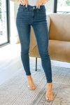 Hazel Blues® |  Addison Mid Rise Crinkle Ankle Skinny Jeans