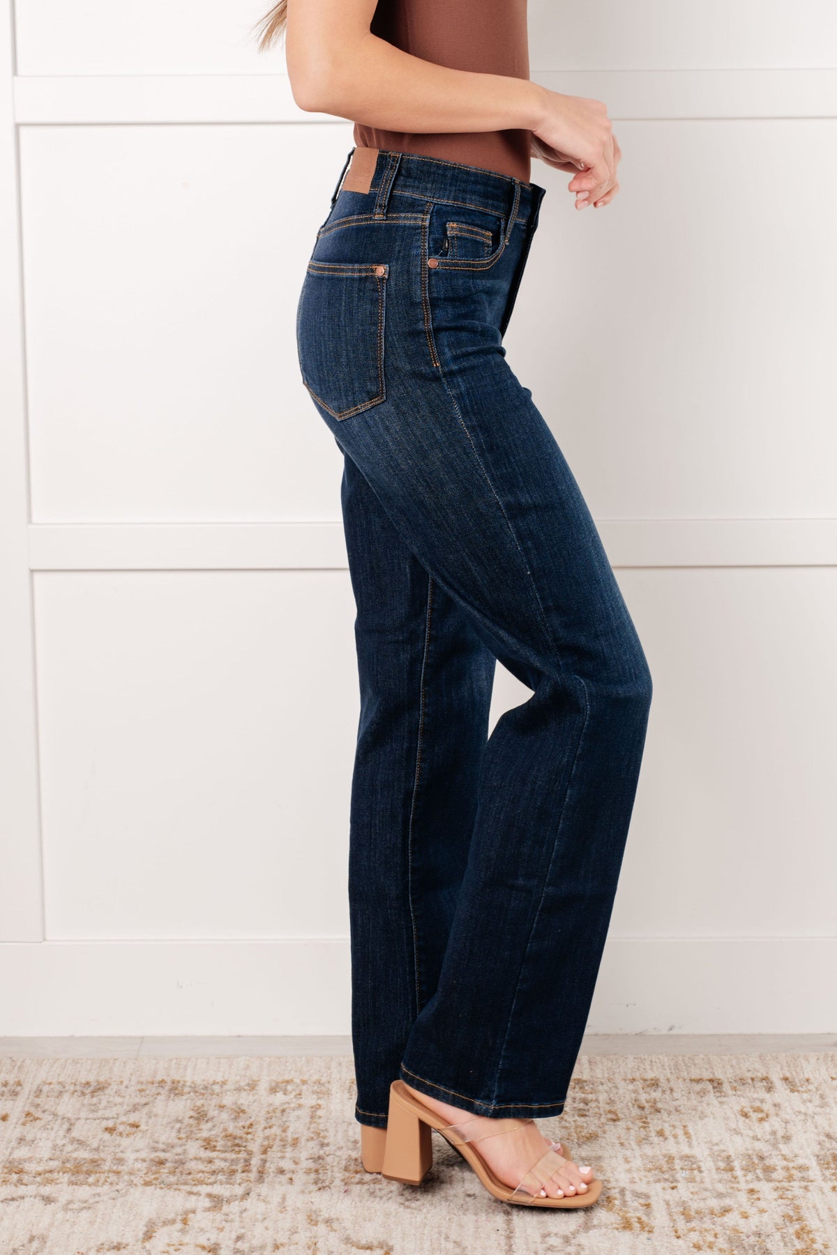 Hazel Blues® |  Alaina High Rise Classic Straight Jeans