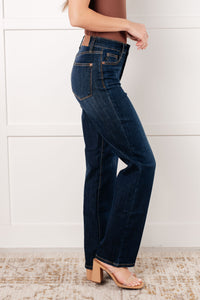 Hazel Blues® |  Alaina High Rise Classic Straight Jeans