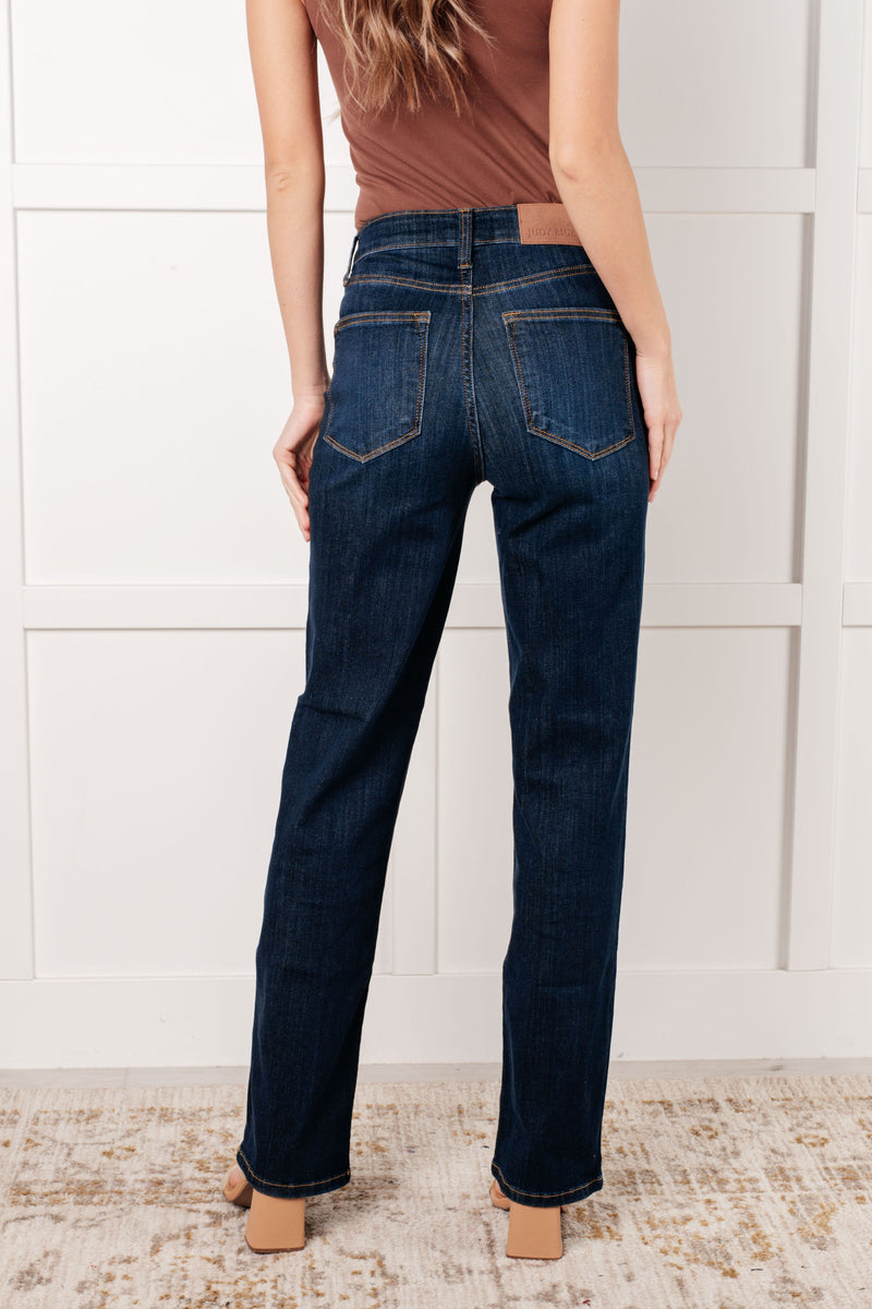 Hazel Blues® |  Alaina High Rise Classic Straight Jeans