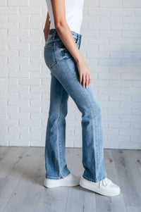 Hazel Blues® |  Alana Mid Rise Clean Bootcut Jeans