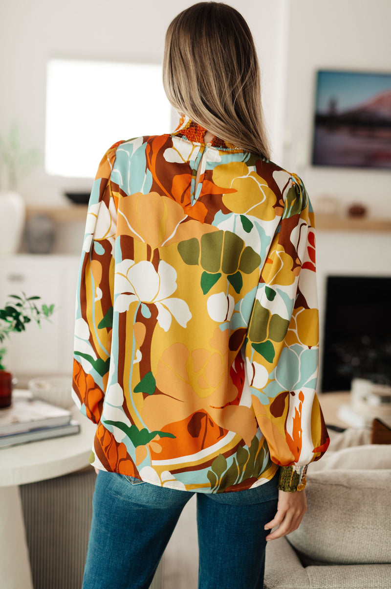Hazel Blues® |  All Together Now Mock Neck Blouse