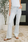 Hazel Blues® |  Alyse Mid Rise Destroy & Fray Hem Bootcut
