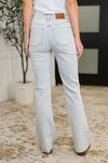 Hazel Blues® |  Alyse Mid Rise Destroy & Fray Hem Bootcut