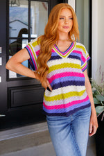 Hazel Blues® |  Another One V-Neck Striped Top