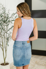 Hazel Blues® |  Any Time, Any Place Bodysuit in Lavender