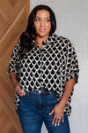 Hazel Blues® |  Art Deco Button Up Blouse