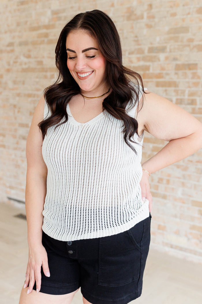 Hazel Blues® |  As It Was V-Neck Sweater Tank