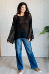 Hazel Blues® |  Ask Anyway Fishnet Sweater