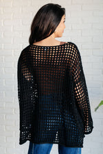 Hazel Blues® |  Ask Anyway Fishnet Sweater