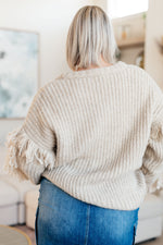 Hazel Blues® |  Ask Me About It Fringe Cardigan