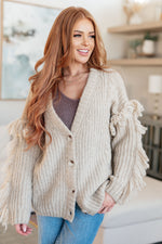 Hazel Blues® |  Ask Me About It Fringe Cardigan