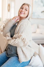 Hazel Blues® |  Ask Me About It Fringe Cardigan