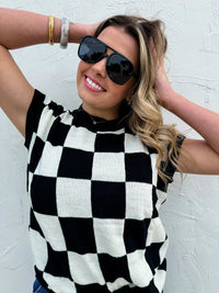 Hazel Blues® |  PREORDER: Sidni Checkered Sweater in Two Colors