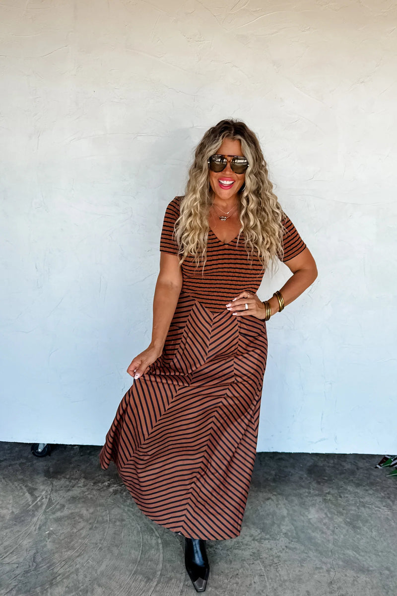 Hazel Blues® |  PREORDER: Calista Stripe Dress