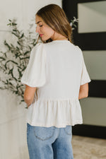 Hazel Blues® |  PREORDER: Balloon Sleeve Bow Blouse in Ivory