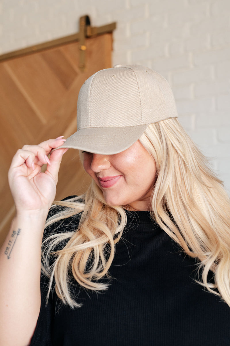 Hazel Blues® |  Basic Babe Ball Cap in Khaki