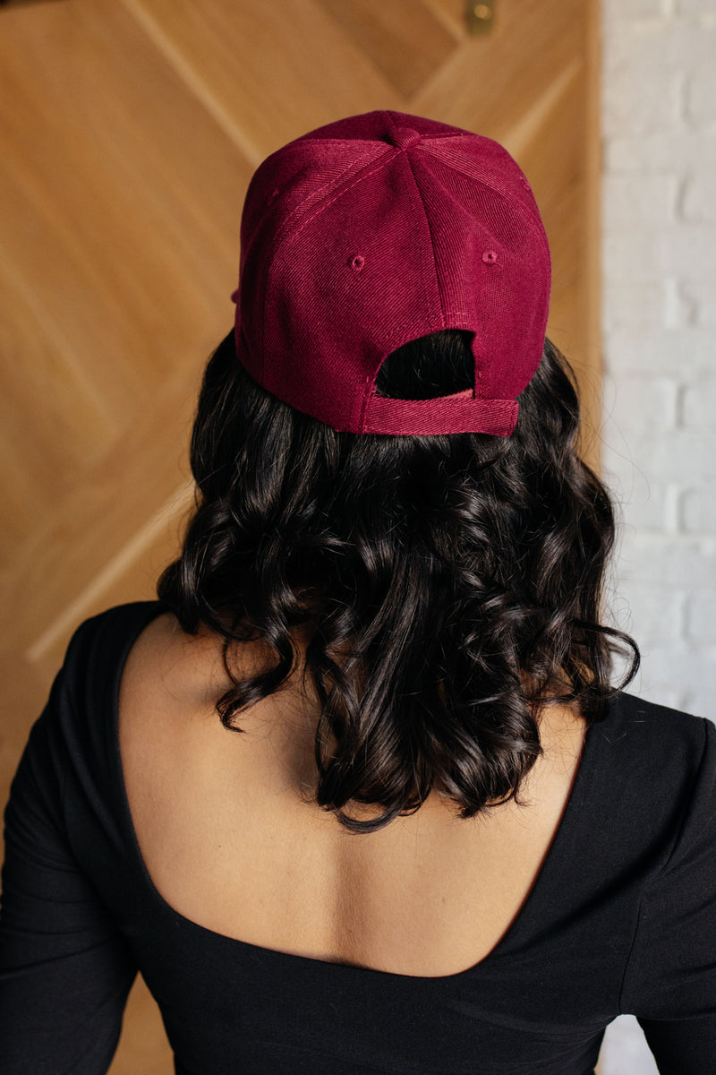 Hazel Blues® |  Basic Babe Ball Cap in Wine