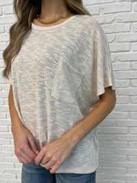 Hazel Blues® |  Basically Flowing Dolman Sleeve Top in Sand Beige