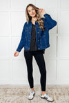 Hazel Blues® |  Basically Freezing Brushed Hacci Top in Black