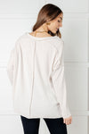 Hazel Blues® |  Basically Freezing Brushed Hacci Top in Sand Beige