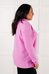 Hazel Blues® |  Basically My Favorite Hooded Pullover in Bright Mauve