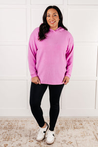 Hazel Blues® |  Basically My Favorite Hooded Pullover in Bright Mauve