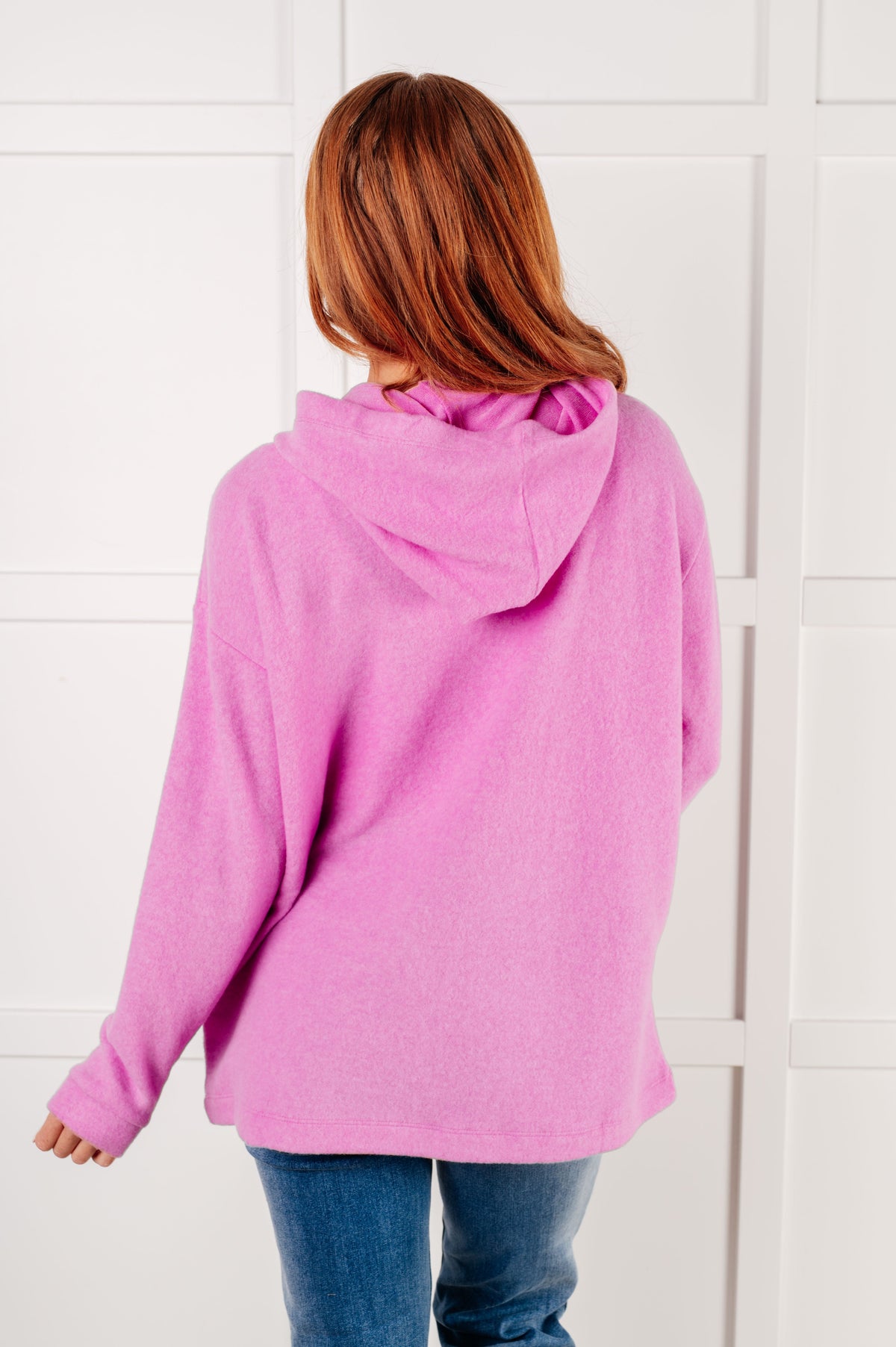 Hazel Blues® |  Basically My Favorite Hooded Pullover in Bright Mauve