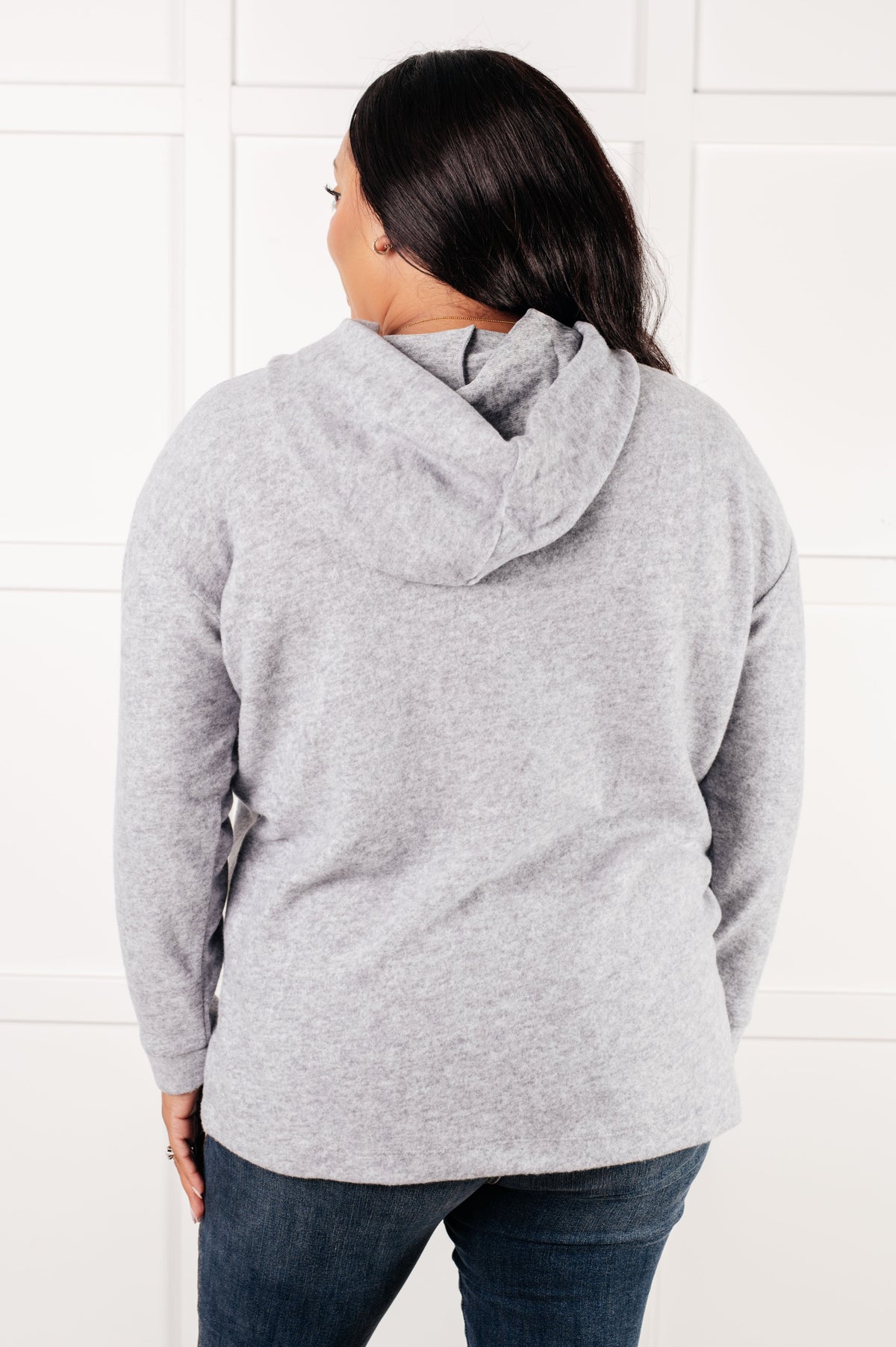 Hazel Blues® |  Basically My Favorite Hooded Pullover in Heather Grey