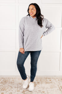 Hazel Blues® |  Basically My Favorite Hooded Pullover in Heather Grey