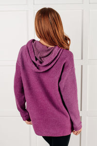 Hazel Blues® |  Basically My Favorite Hooded Pullover in Light Plum