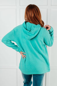 Hazel Blues® |  Basically My Favorite Hooded Pullover in Turquoise