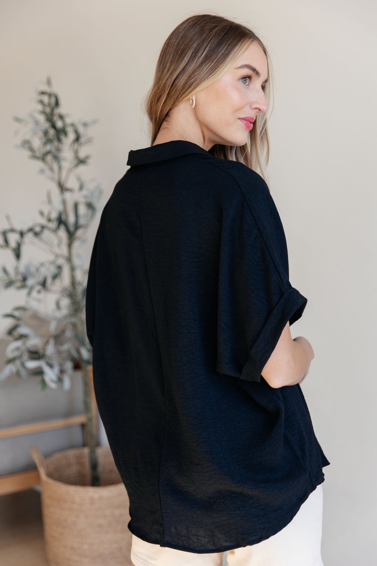 Hazel Blues® |  Because I Said So Dolman Sleeve Top in Black