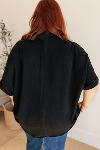 Hazel Blues® |  Because I Said So Dolman Sleeve Top in Black