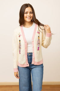 Hazel Blues® |  Beige and Pink Nutcracker Sweater