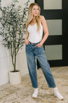 Hazel Blues® |  Bella High Waist Soft Barrel Stitch Thru Pocket