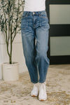 Hazel Blues® |  Bella High Waist Soft Barrel Stitch Thru Pocket