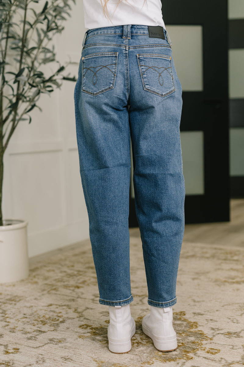 Hazel Blues® |  Bella High Waist Soft Barrel Stitch Thru Pocket