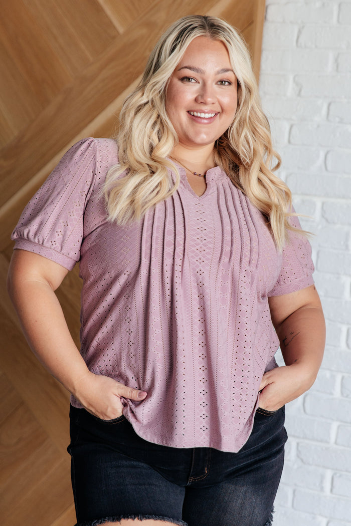 Hazel Blues® |  Best Chance Pleat Front Blouse