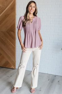 Hazel Blues® |  Best Chance Pleat Front Blouse