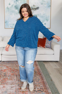 Hazel Blues® |  Best Foot Forward V-Neck Pullover