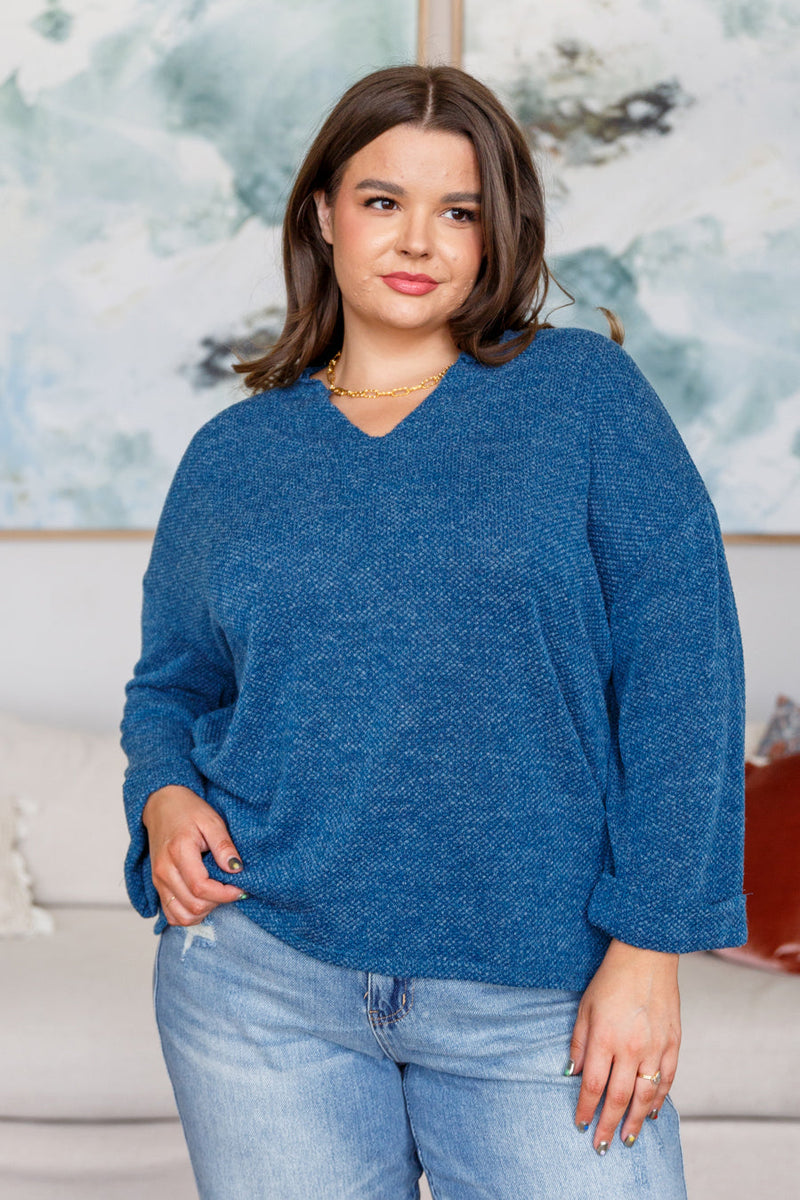 Hazel Blues® |  Best Foot Forward V-Neck Pullover