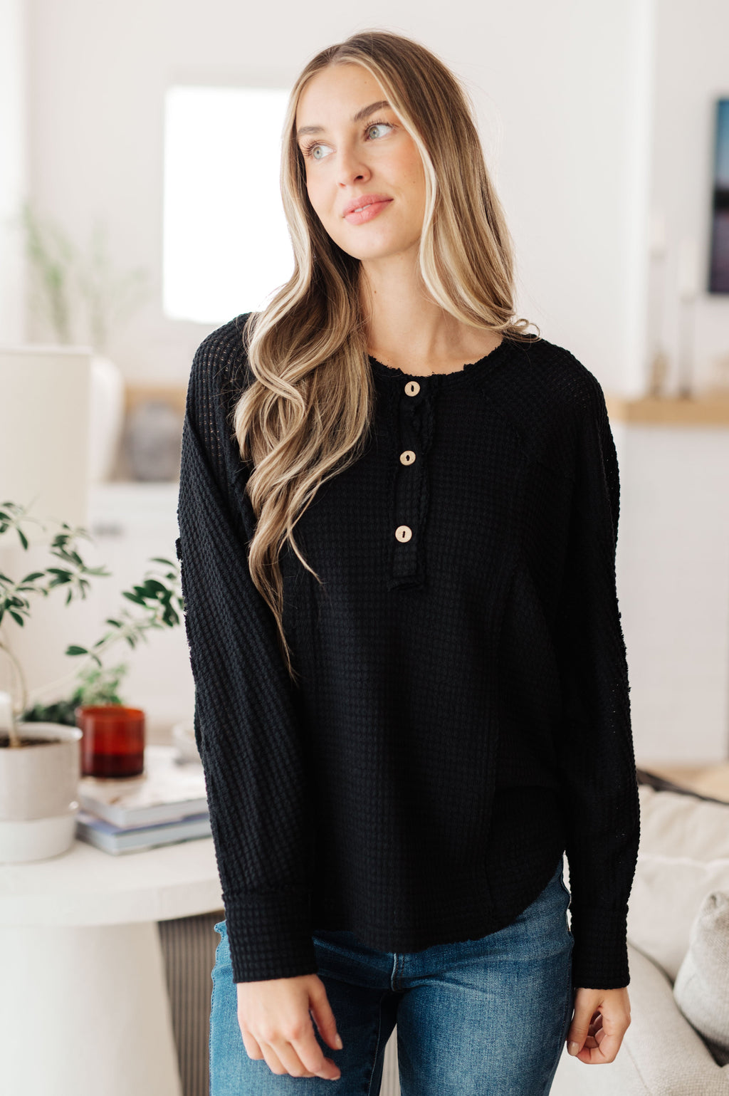 Hazel Blues® |  Better Than Best Henley Top