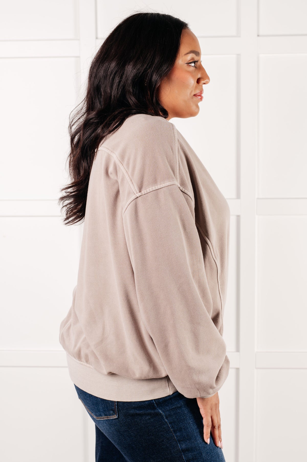 Hazel Blues® |  Beyond the Basics Pullover in Ash Mocha