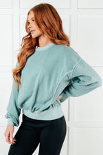 Hazel Blues® |  Beyond the Basics Pullover in Blue Grey
