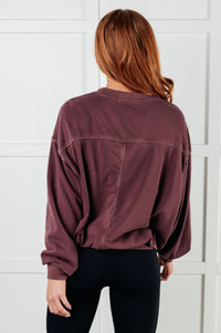 Hazel Blues® |  Beyond the Basics Pullover in Eggplant