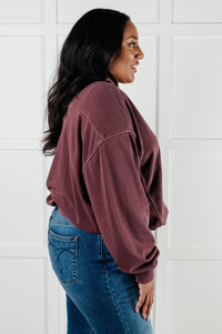 Hazel Blues® |  Beyond the Basics Pullover in Eggplant